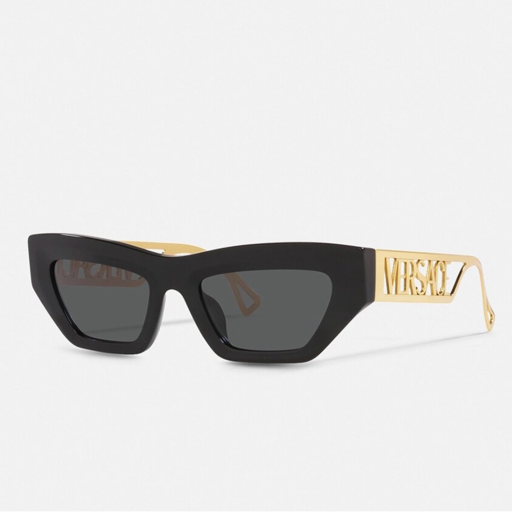 Versace 90s Vintage Logo Cat-Eye Sunglasses